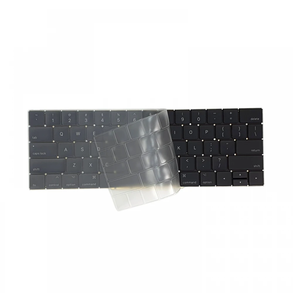 Folie de protectie pentru tastatura MacBook Pro A1706 A1707 A1989 A1990 A2159 2016-2019, Transparenta, Layout US