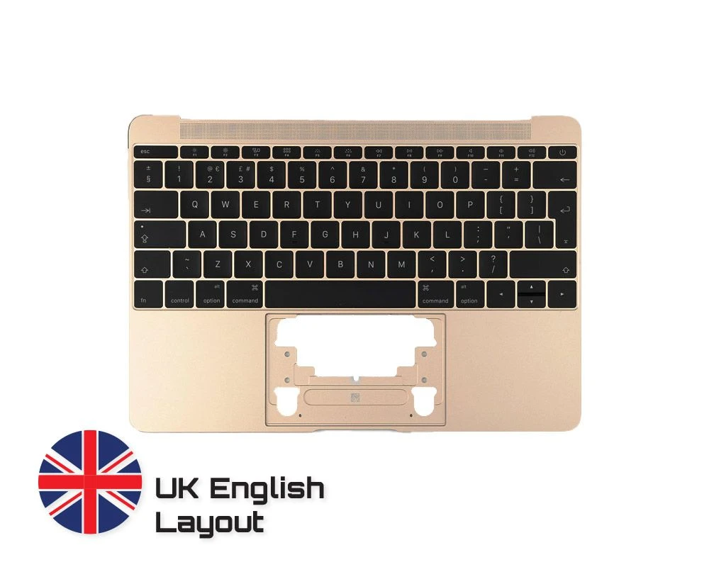 Topcase cu tastatura MacBook Retina 12 inch A1534 Early 2015 Gold, UK